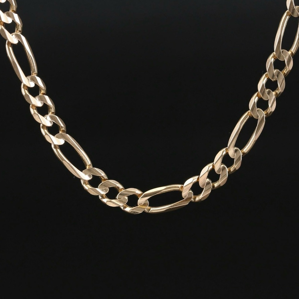 10k Yellow Gold Figaro Chain Necklace